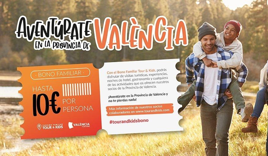 Bono Turístico Familiar Tour & Kids con descuentos en la Provincia de Valencia.